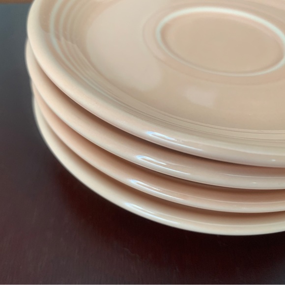 Four Apricot Fiesta Saucers, Mix Match Cups, Peach - Picture 1 of 3